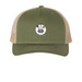 SOHF Logo Hats, a Army Olive Green/ Tan Printed Five-Panel Trucker Cap