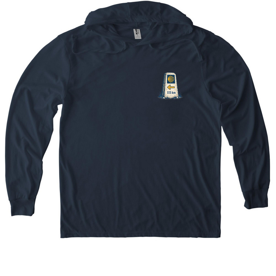 Camino Adventure (marker + back)&nbsp;, a Rebel Blue Allmade Eco Triblend Hoodie Tee