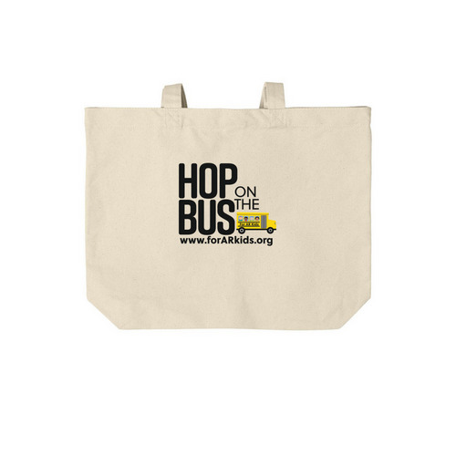 For AR Kids: Hop on the Bus Tote Bag, a Natural Cotton Canvas Tote Bag
