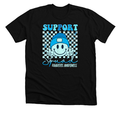 Diabetes Peace Support, a Solid Black Blend Premium Unisex Tee