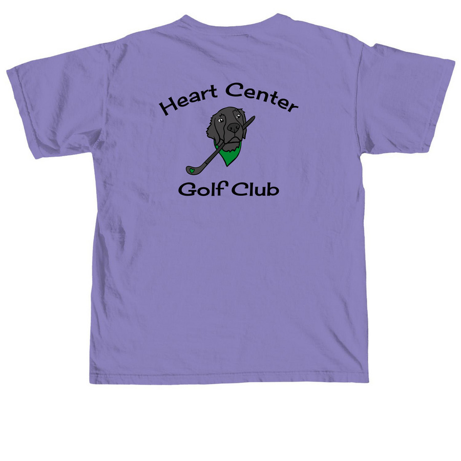 The Heart Center Paw Masters, a Violet Comfort Colors Unisex Tee (back-view)
