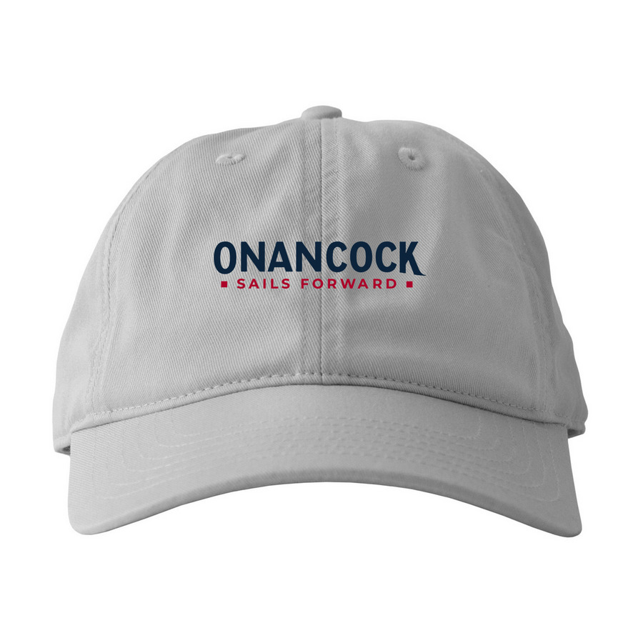 Onancock Sails Forward Hats, a Dolphin Printed Eco Baseball Cap