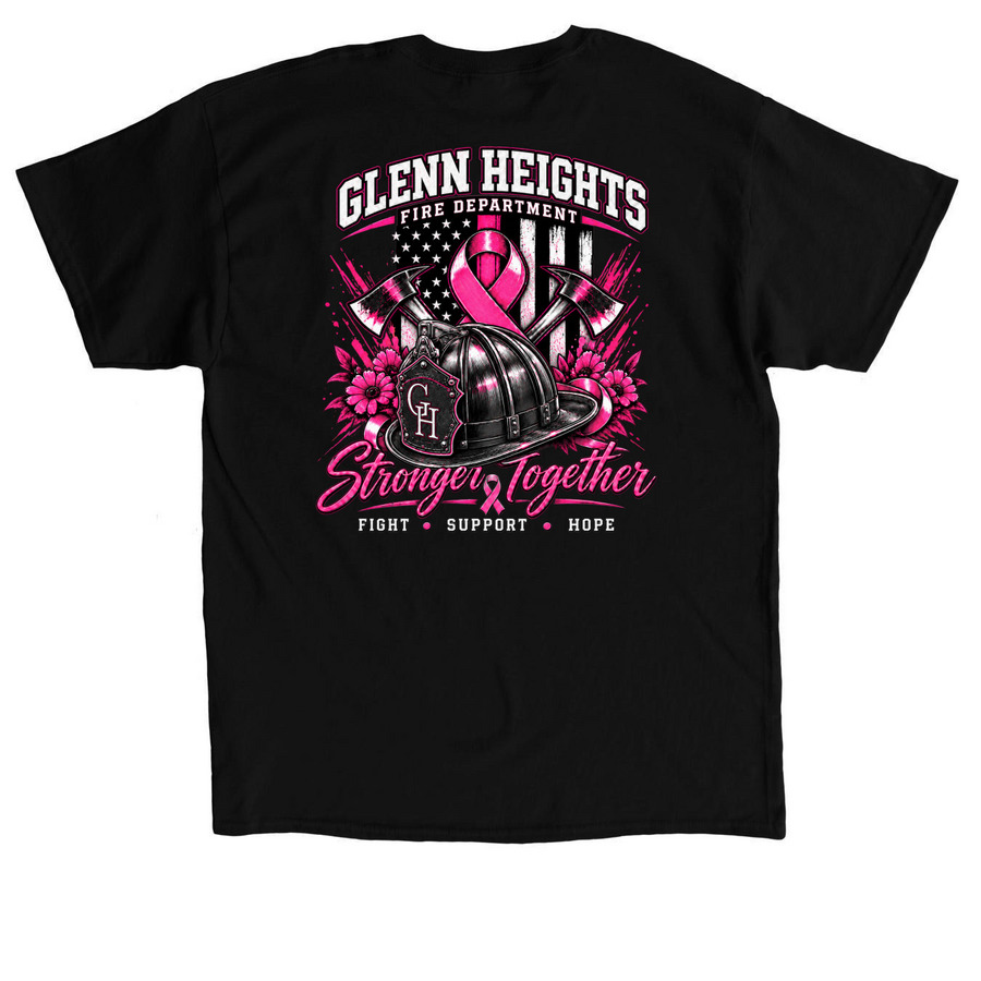 Breast Cancer Clothing, a Black Classic Unisex Tee (back-view)