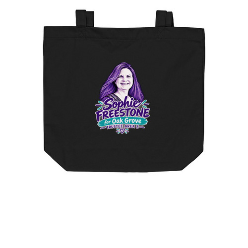 Show off your support, a Black Organic Cotton Tote Bag