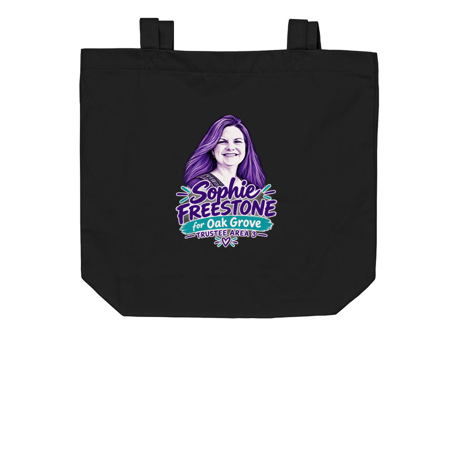 Show off your support, a Black Organic Cotton Tote Bag