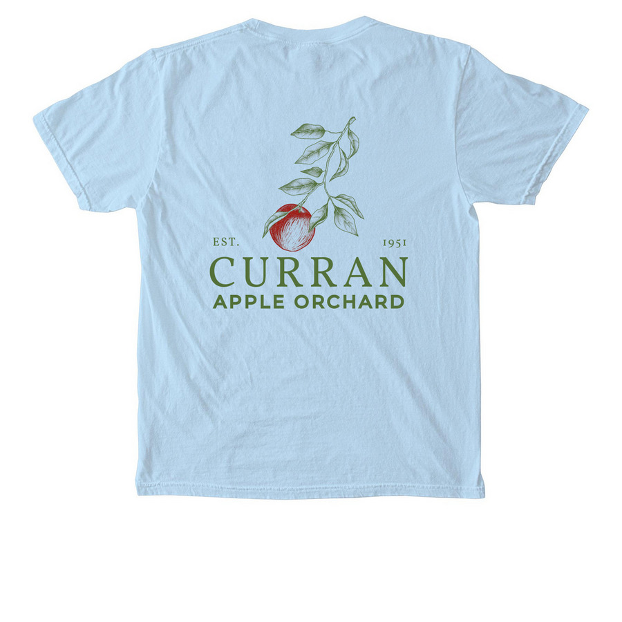 Comfort Colors Pocket Tee, a Chambray Comfort Colors Pocket Tee (back-view)