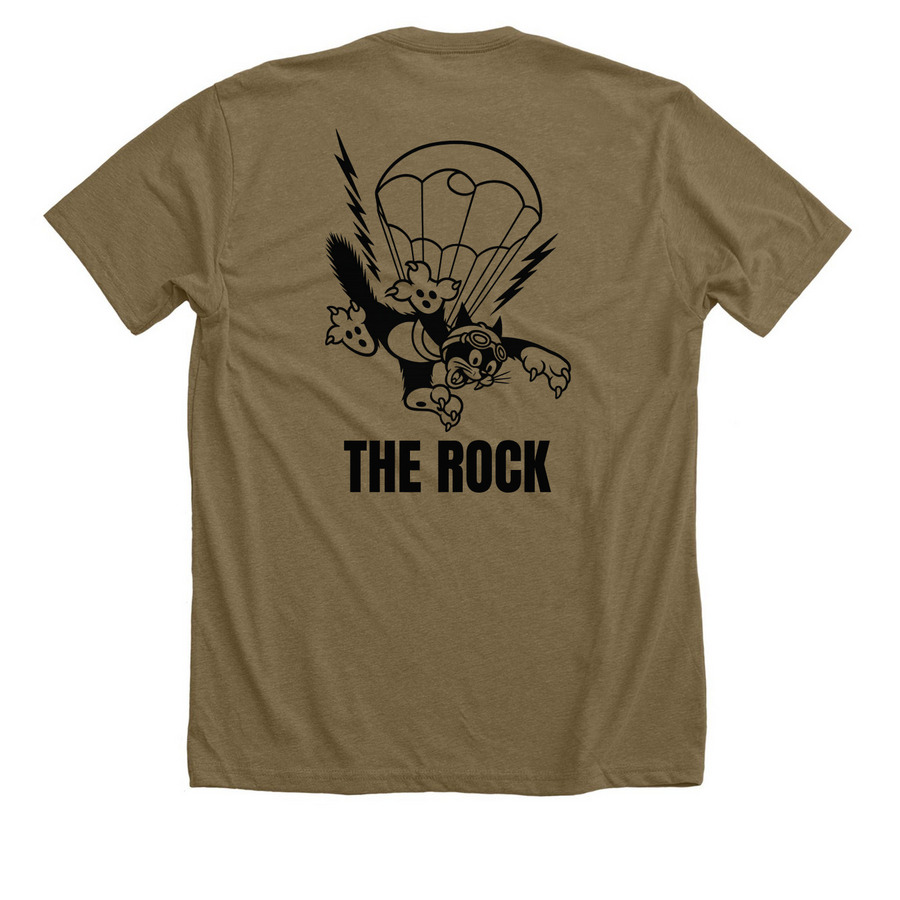Daily Brown Tee, a Heather Olive Premium Unisex Tee (back-view)