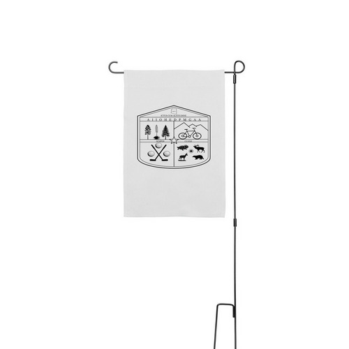 Yard Flag, a White 12" x 18" Yard Flag with Stake