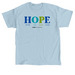H.O.P.E, a Light Blue Classic Unisex Tee