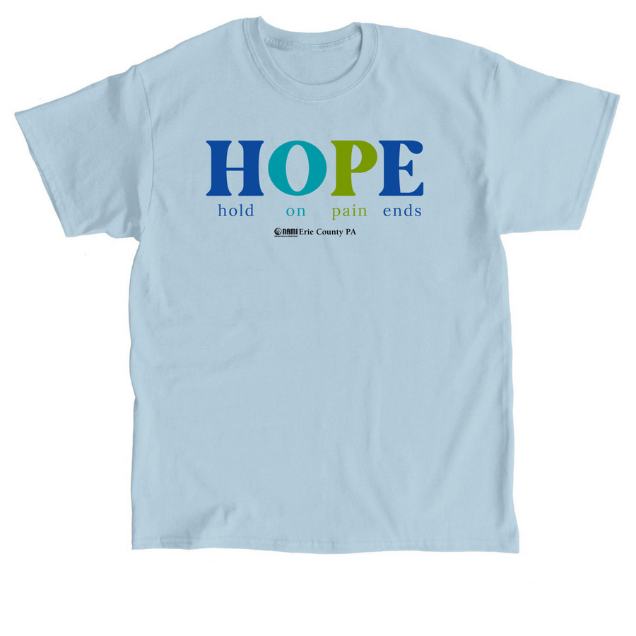 H.O.P.E, a Light Blue Classic Unisex Tee