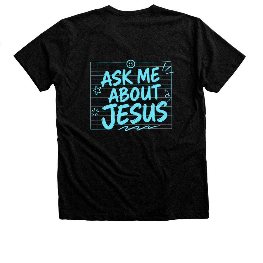 FK Summer Camp, a Black Heather Premium Unisex Tee (back-view)