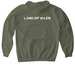 WHITE GRAPHIC LAND OF VALEN, a Military Green Gildan Softstyle Pullover Hoodie (back-view)