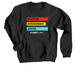 Crewneck Sweatshirt, a Black Crewneck Sweatshirt