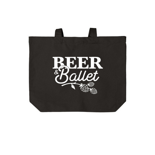 Ohio Tote, a Deep Black Cotton Canvas Tote Bag