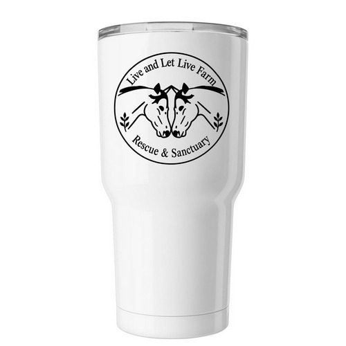 Live and Let Live Farm Tumbler, a White Insulated Tumbler