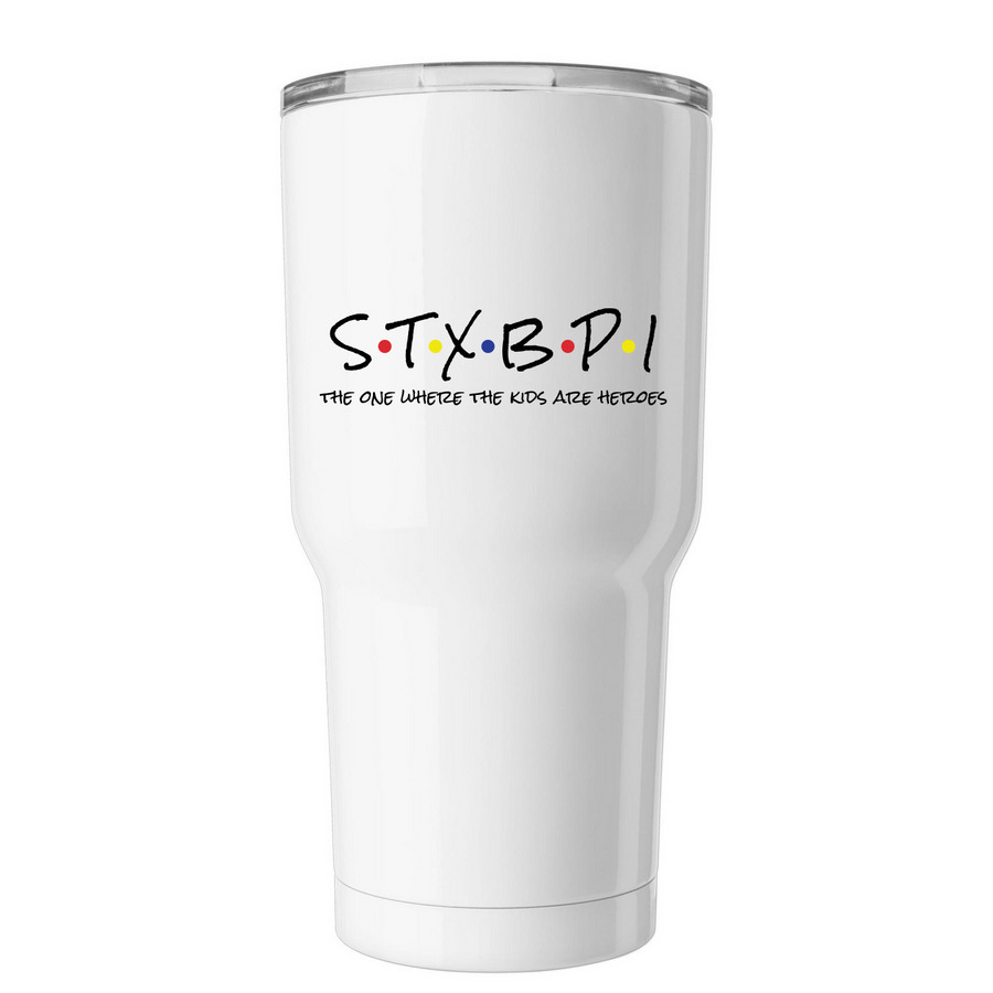 Stxbp1 Friends, a White Insulated Tumbler