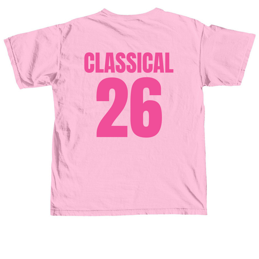 Powder Puff Football, a Blossom Comfort Colors Unisex Tee (back-view)