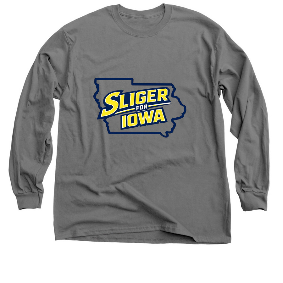 Sliger for Iowa Long sleeve, a Charcoal Classic Long Sleeve Tee