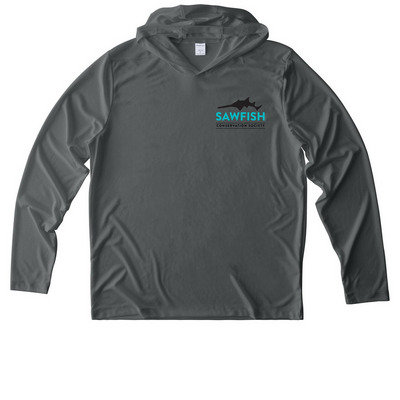SCS Rainbow Rostrum Long Sleeve Activewear, a Dark Smoke Grey UV Performance Long Sleeve Hoodie