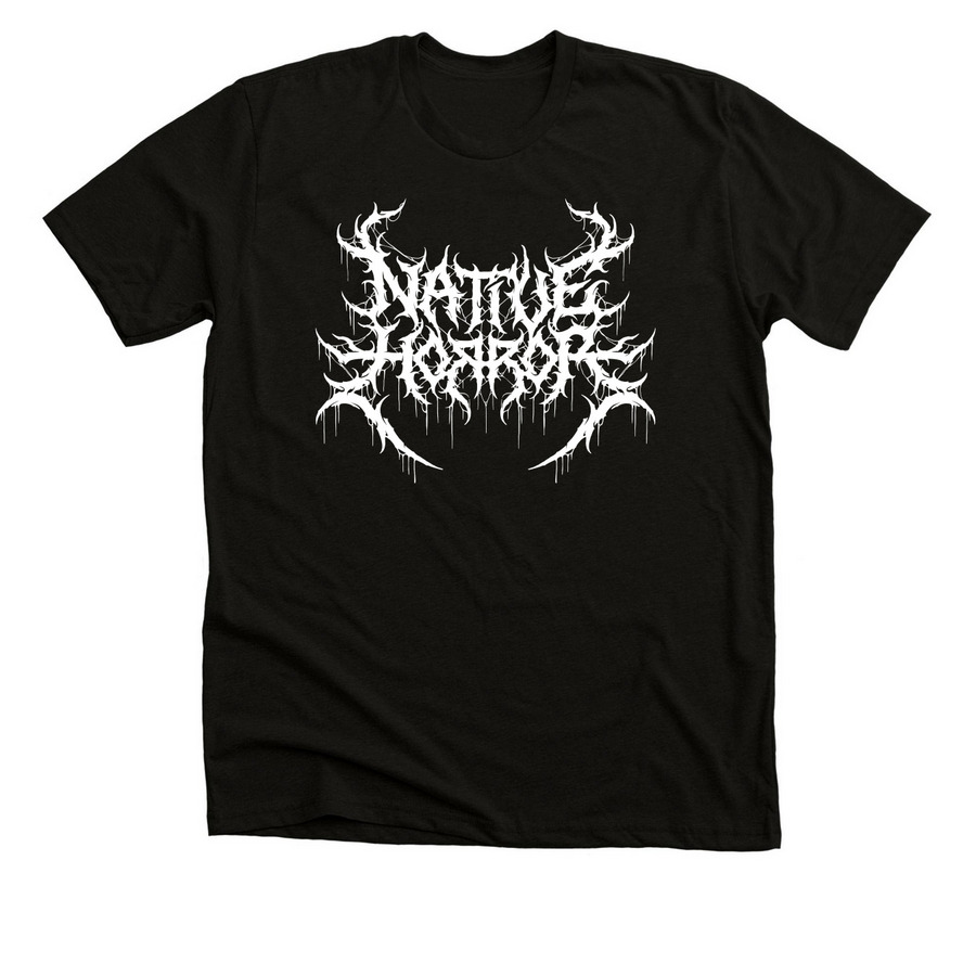 Metal Band Logo, a Solid Black Blend Premium Unisex Tee