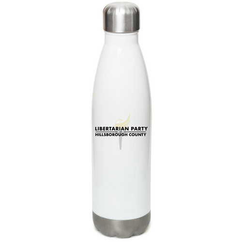 LPHC Water Bottle, a White Stainless Steel Water Bottle