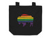 Rainbow Bison | Tote Bag, a Black Organic Cotton Tote Bag