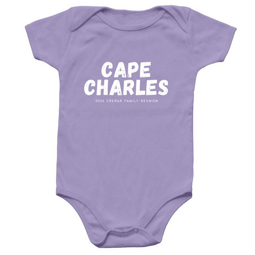 Cape Charles Onesie, a Lavender Infant Onesie