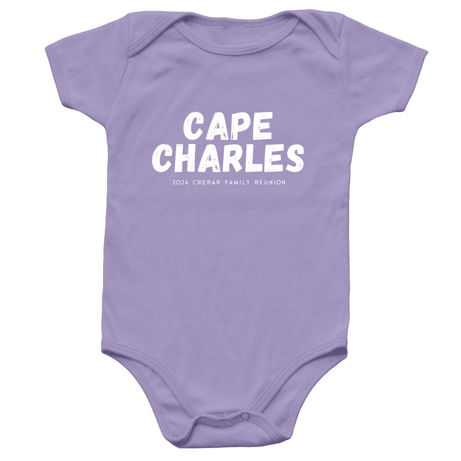 Cape Charles Onesie, a Lavender Infant Onesie