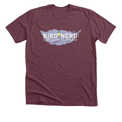 Bird Nerd - Dark, a Heather Maroon Premium Unisex Tee
