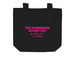 Queer Totes for All, a Black Organic Cotton Tote Bag (back-view)