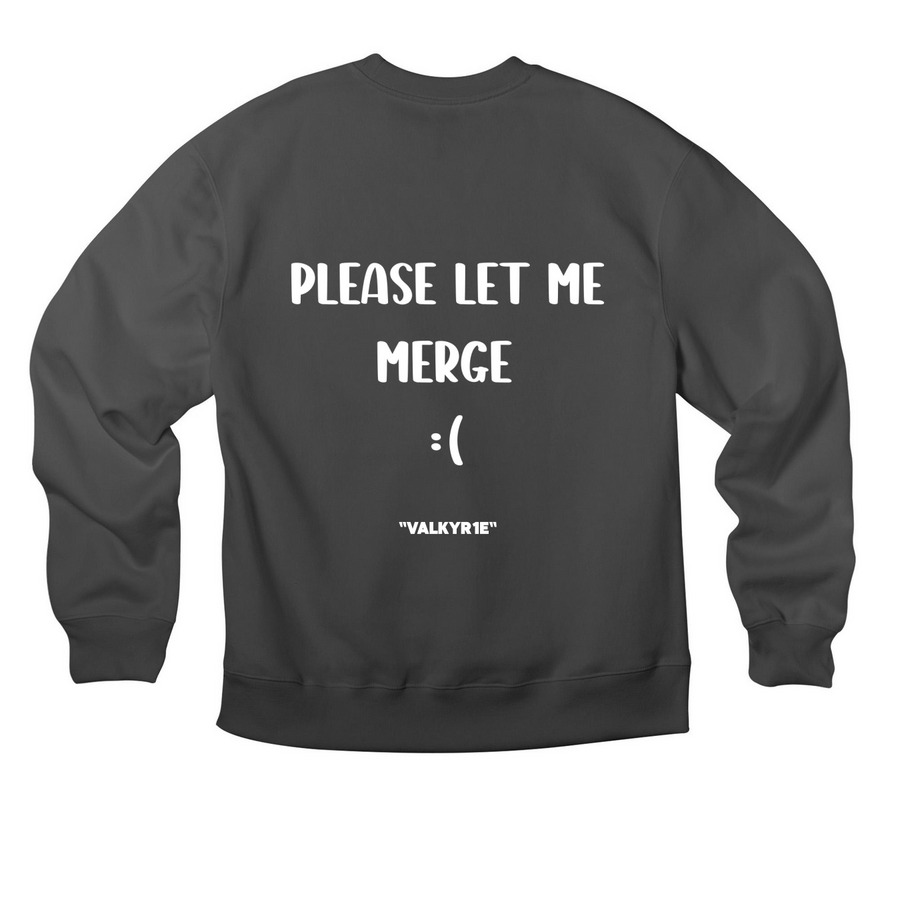 MERGING :(, a Asphalt Premium Heavyweight Crewneck Sweatshirt (back-view)