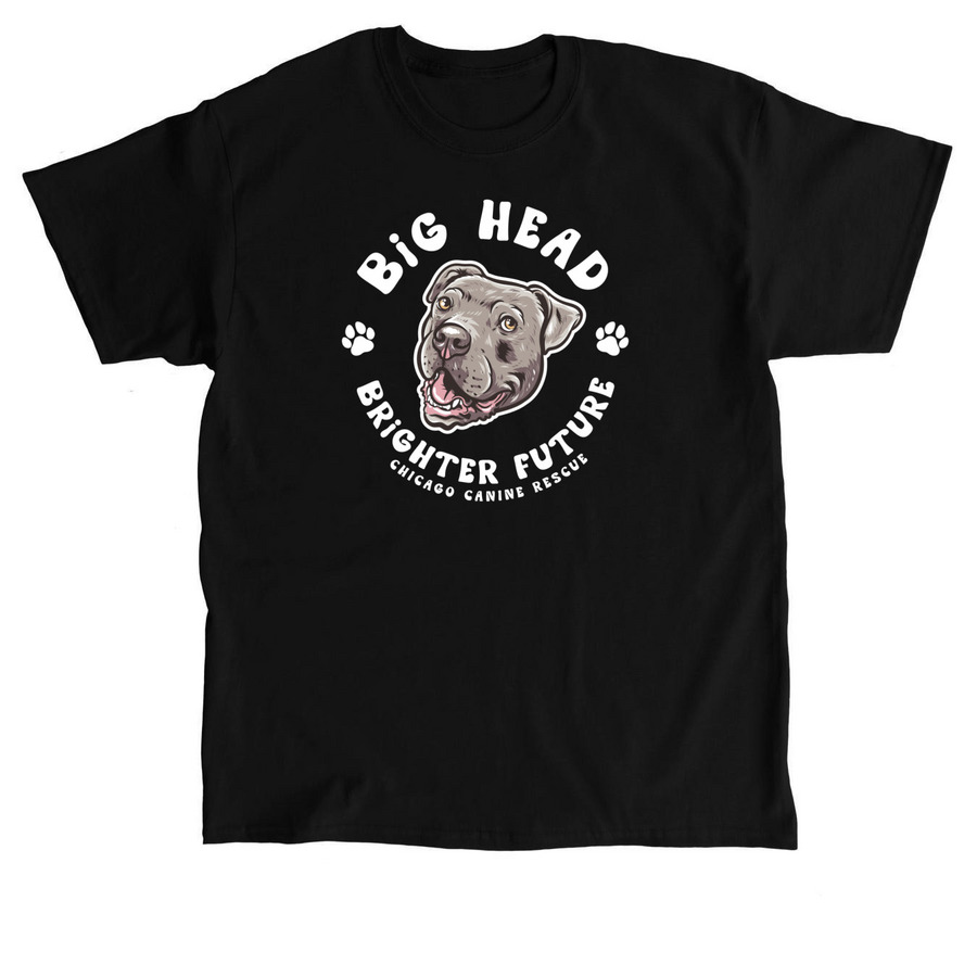 Big Head, Brighter Future!, a Black Classic Unisex Tee