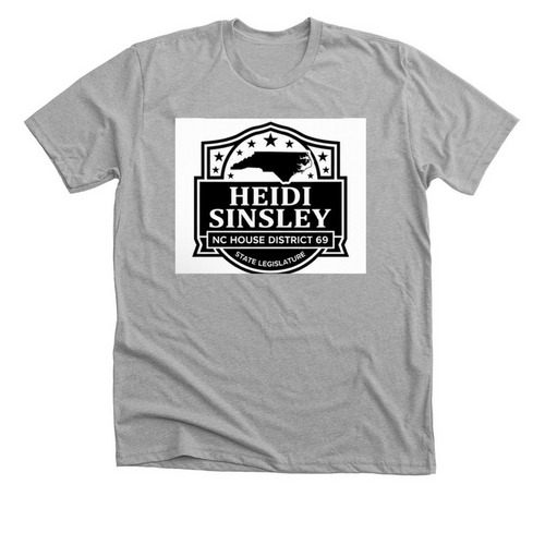 Heidi for NC House District 69 Swag, a Athletic Heather Premium Unisex Tee