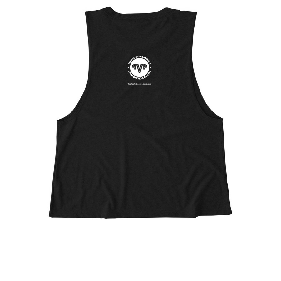 Abortion is Healthcare, a Deep Black Allmade Eco Triblend Women?s Muscle Tank (back-view)