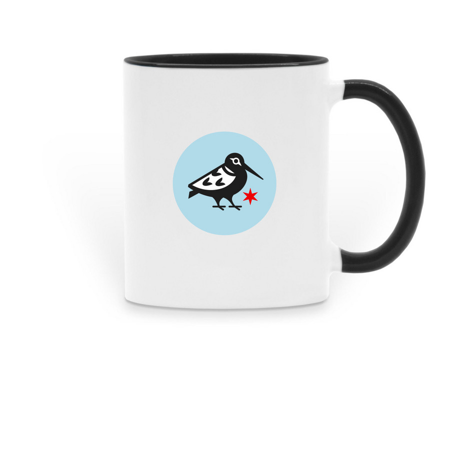 COS Logo Mugs, a Black Two-Tone Ceramic Mug