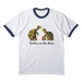 Turtles on the Move, a White/ Navy Cotton Ringer Tee