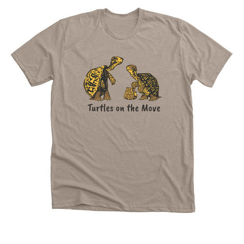 Turtles on the Move, a Heather Stone Premium Unisex Tee