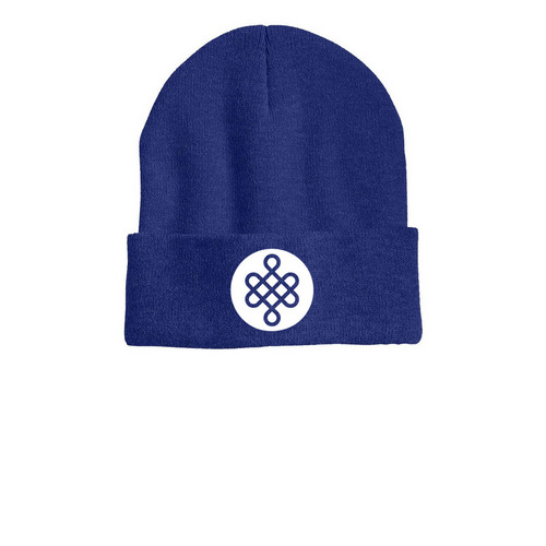 PathWays - Official Icon - Beanies, a Heather Dark Royal Printed Cuffed Beanie