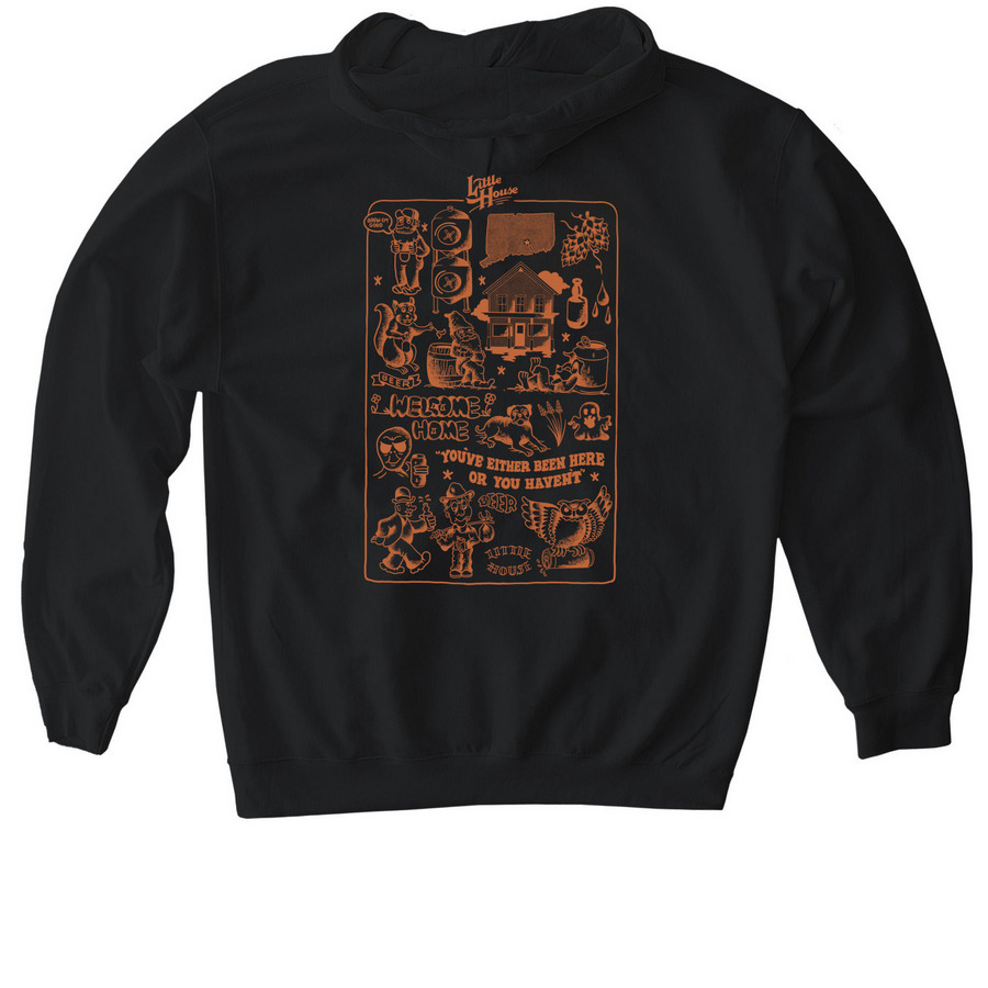 Flash Sheet, a Black Gildan Softstyle Pullover Hoodie (back-view)