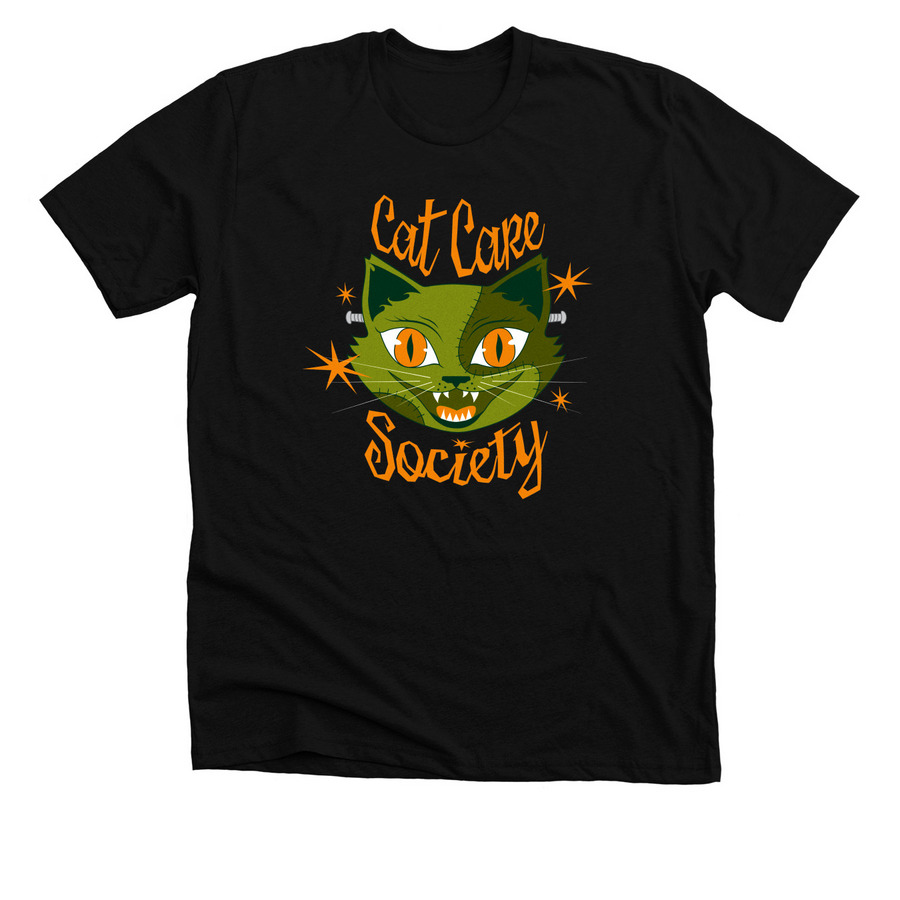 Frankenstein's Cat, a Solid Black Blend Premium Unisex Tee