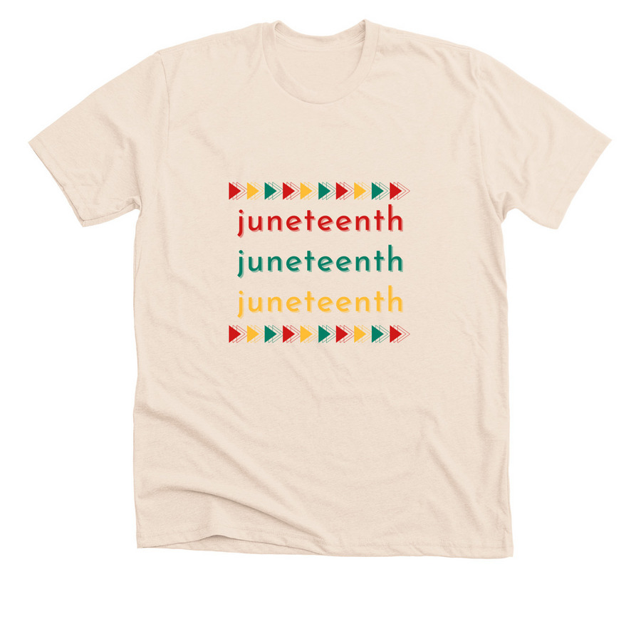 Juneteenth, a Heather Soft Cream Premium Unisex Tee