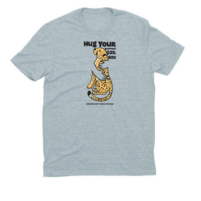 Hug Your Cat Day, a I Like You Blue Allmade Eco Triblend Unisex Tee