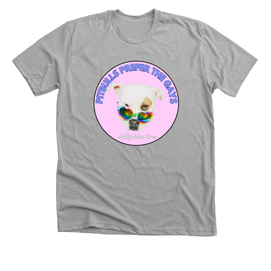 PITBULLS PREFER THE GAYS!, a Athletic Heather Premium Unisex Tee