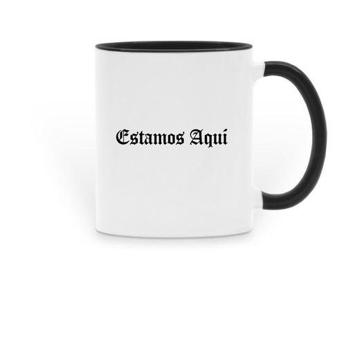 Estamos Aqu? Mugs, a Black Two-Tone Ceramic Mug