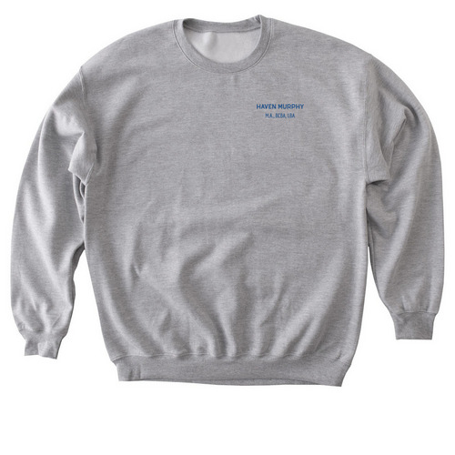 CUSTOMIZED- Crewneck Sweatshirt for Haven, a Sport Grey Softstyle Crewneck Sweatshirt