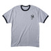 McNally Jackson Softball Tee, a Athletic Heather/ Jet Black Cotton Ringer Tee