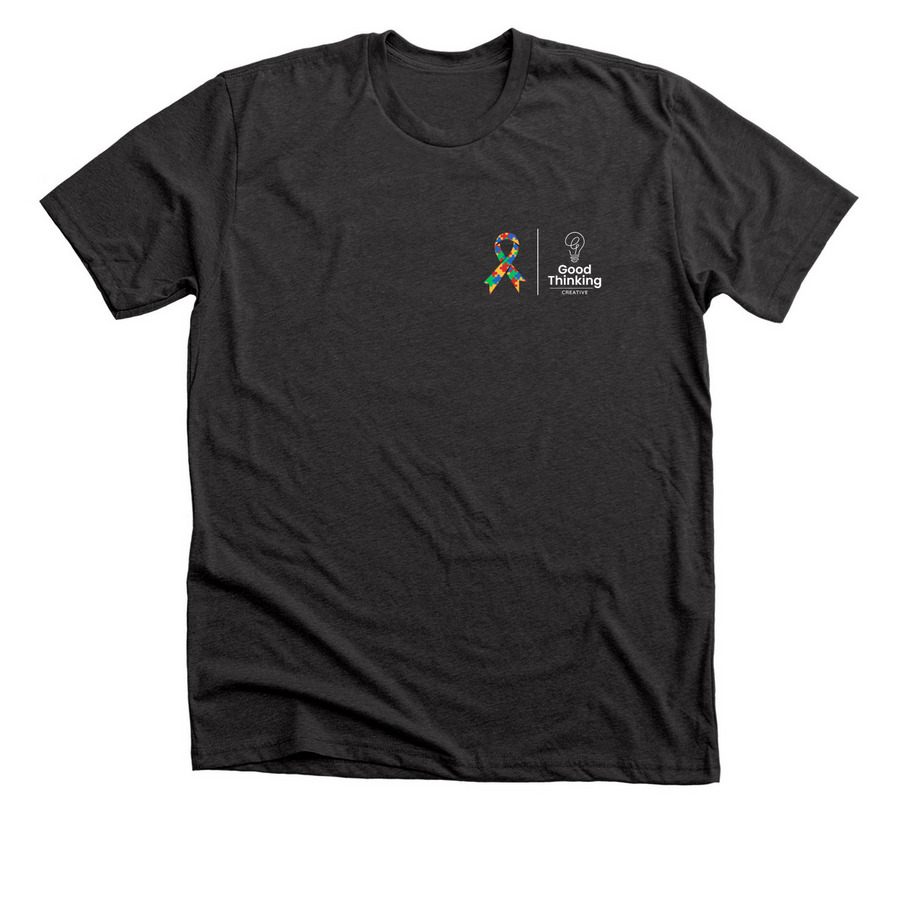 GTC + Autism Acceptance, a Dark Grey Heather Premium Unisex Tee