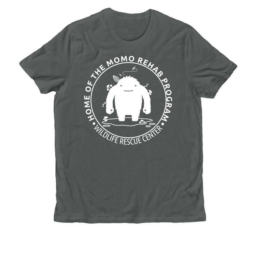 MOMO REHAB PROGRAM (white print), a Terrain Grey Allmade Organic Cotton Unisex Tee