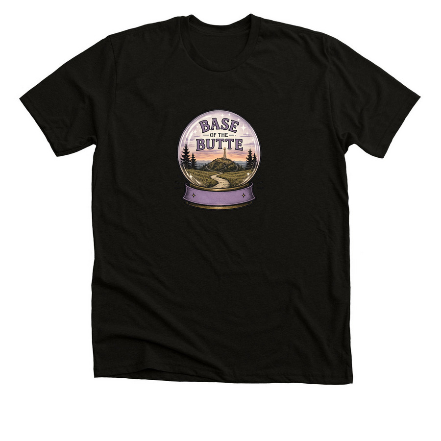 Base of the Butte!, a Black Heather Premium Unisex Tee