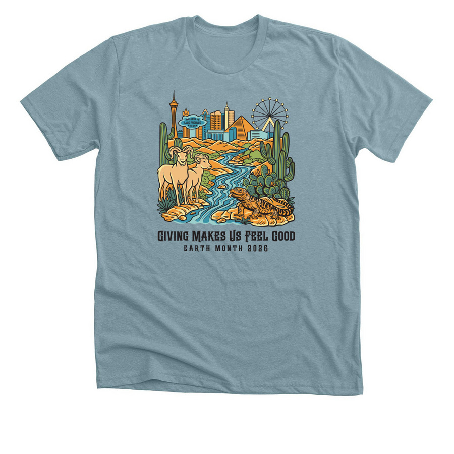 Earth Month 2026, a Heather Blue Lagoon Premium Unisex Tee